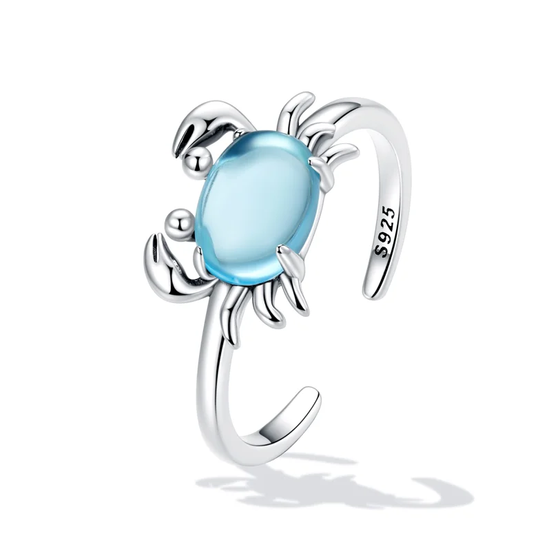 (imagem para) Pandora Style Cute Crab Open Ring - SCR814 - Visualizar 2