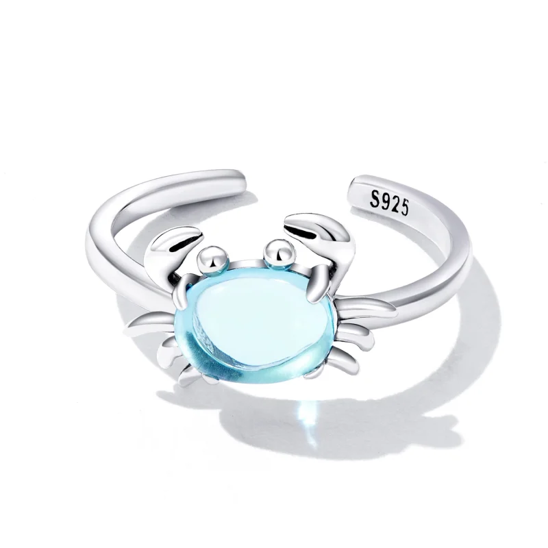 (imagem para) Pandora Style Cute Crab Open Ring - SCR814 - Visualizar 3