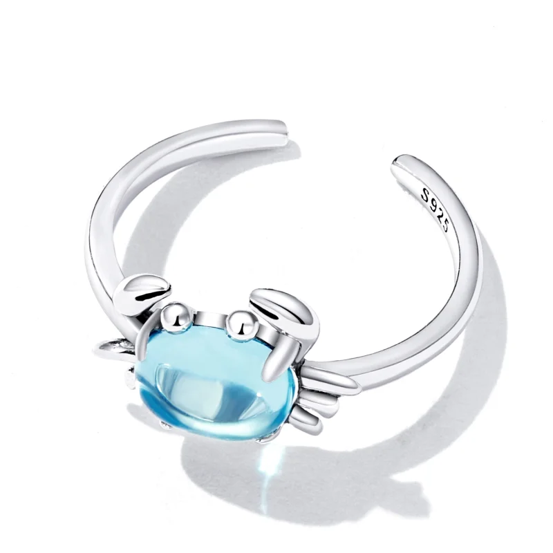 (imagem para) Pandora Style Cute Crab Open Ring - SCR814 - Visualizar 4