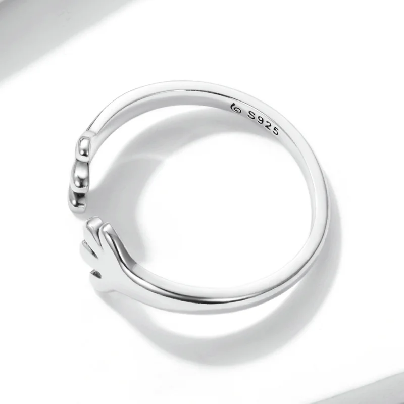 (imagem para) Pandora Style Cute Puppy Open Ring - BSR225 - Visualizar 4