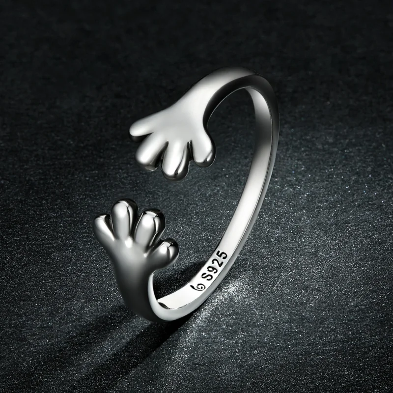 (imagem para) Pandora Style Cute Puppy Open Ring - BSR225 - Visualizar 5