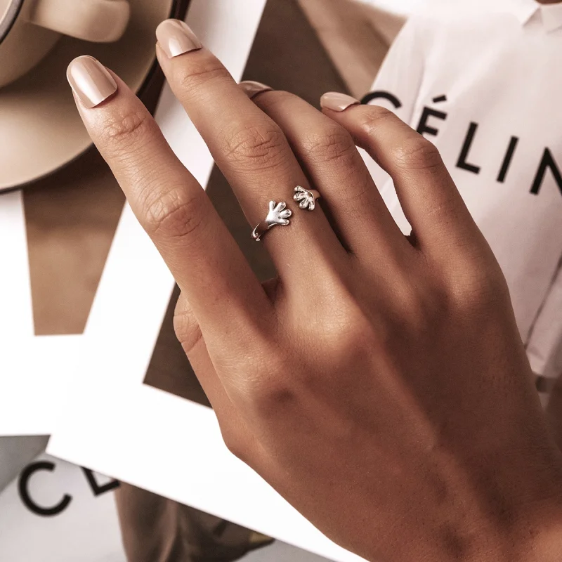 (imagem para) Pandora Style Cute Puppy Open Ring - BSR225 - Visualizar 7