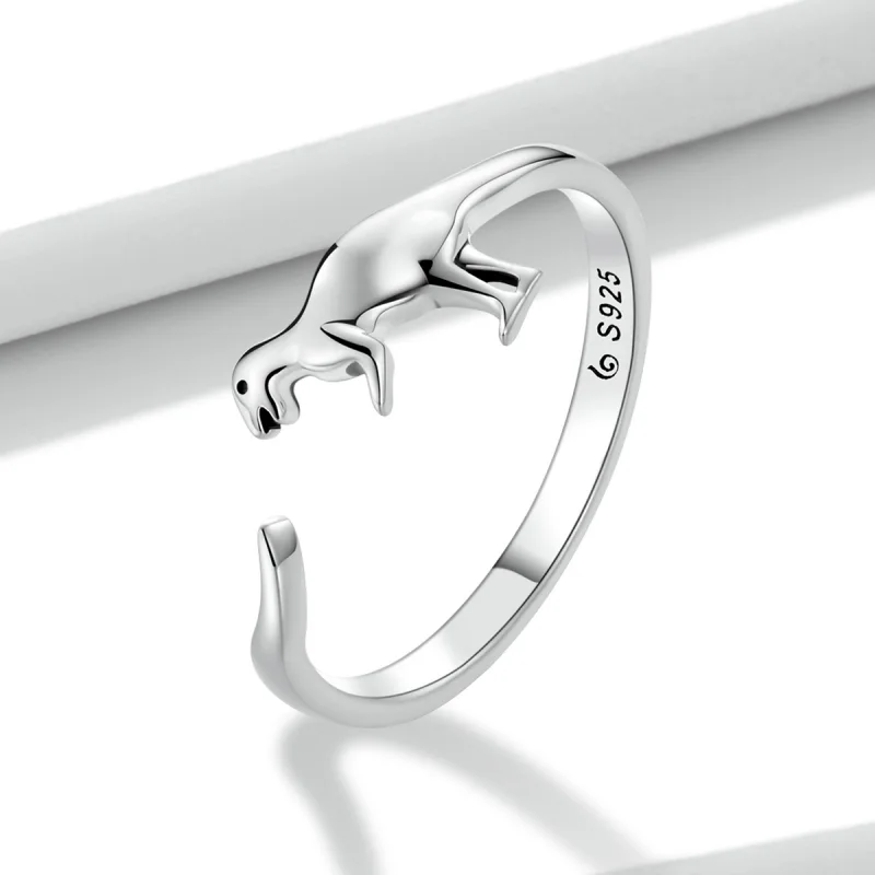 (imagem para) Pandora Style Dinosaur Open Ring - BSR226 - Visualizar 2