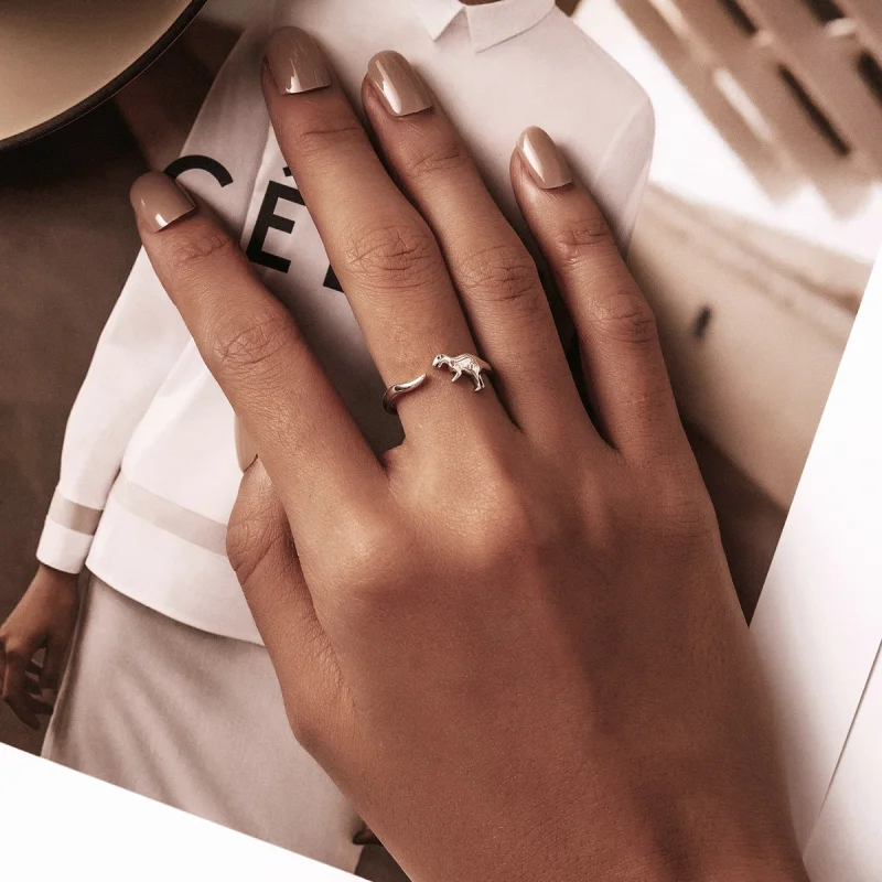 (imagem para) Pandora Style Dinosaur Open Ring - BSR226 - Visualizar 6