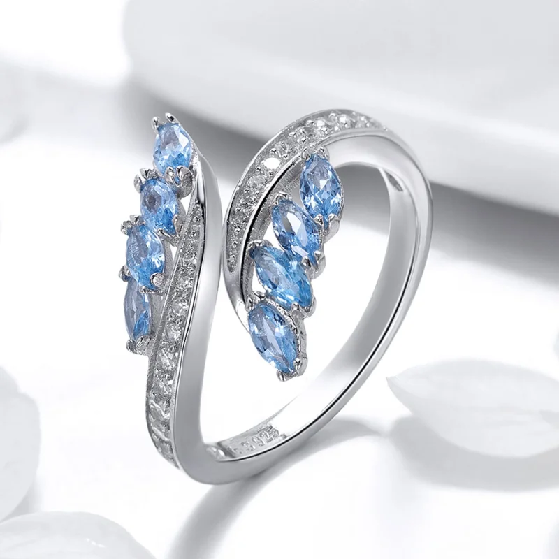 (imagem para) Pandora Style Elegant Willow Branch Open Ring - BSR005 - Visualizar 3