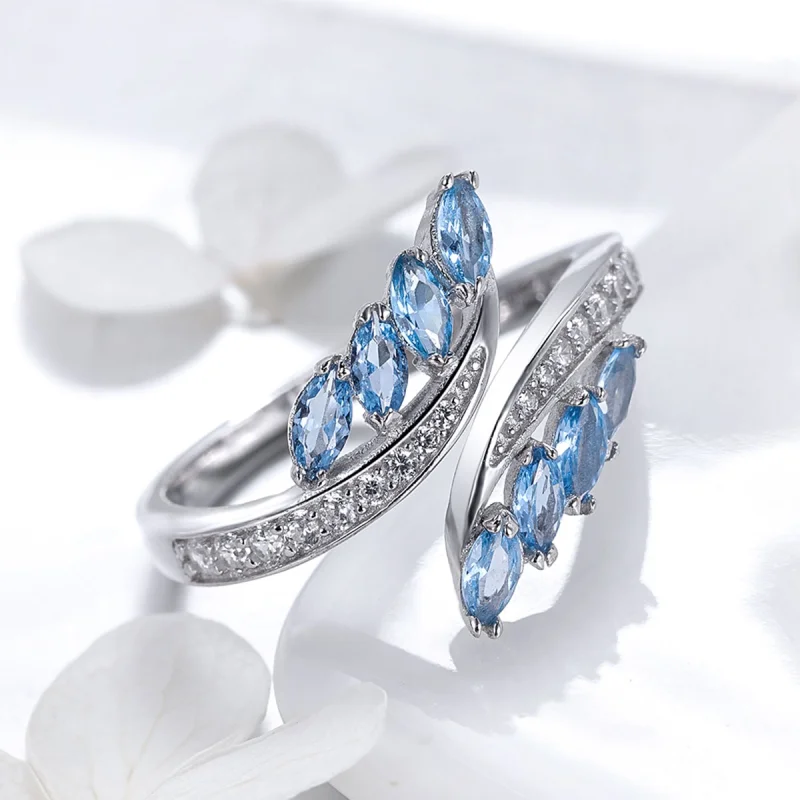 (imagem para) Pandora Style Elegant Willow Branch Open Ring - BSR005 - Visualizar 4