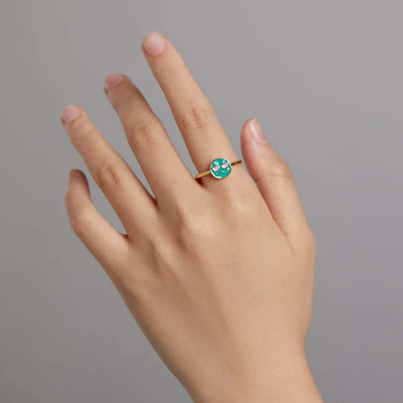 (imagem para) Pandora Style Emoji - Cool Open Ring - SCR737-A - Visualizar 7