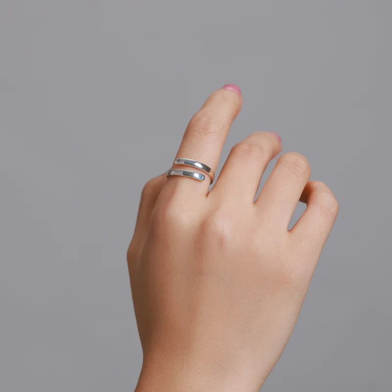 (imagem para) Pandora Style Engraved Double Open Ring - SCR747 - Visualizar 7