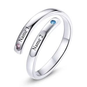 (imagem para) Pandora Style Engraved Double Open Ring - SCR747