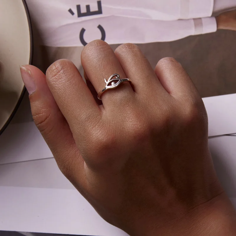 (imagem para) Pandora Style Eye of Horus Open Ring - SCR801 - Visualizar 6