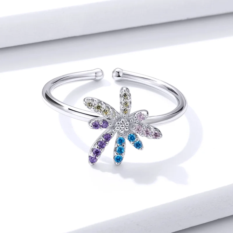 (imagem para) Pandora Style Fireworks Open Ring - BSR120 - Visualizar 3