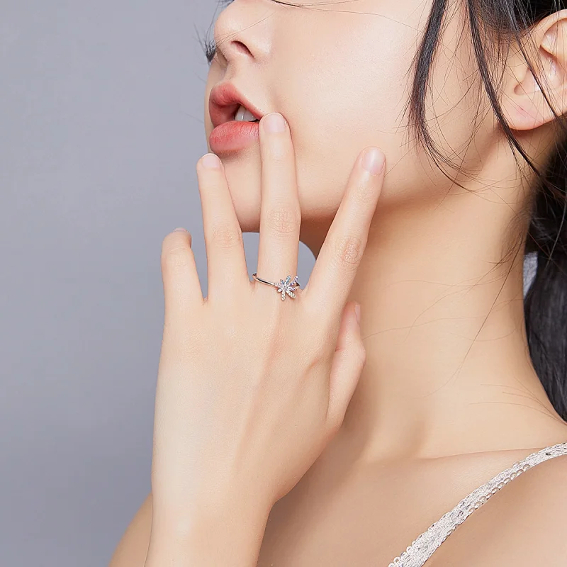 (imagem para) Pandora Style Fireworks Open Ring - BSR120 - Visualizar 6