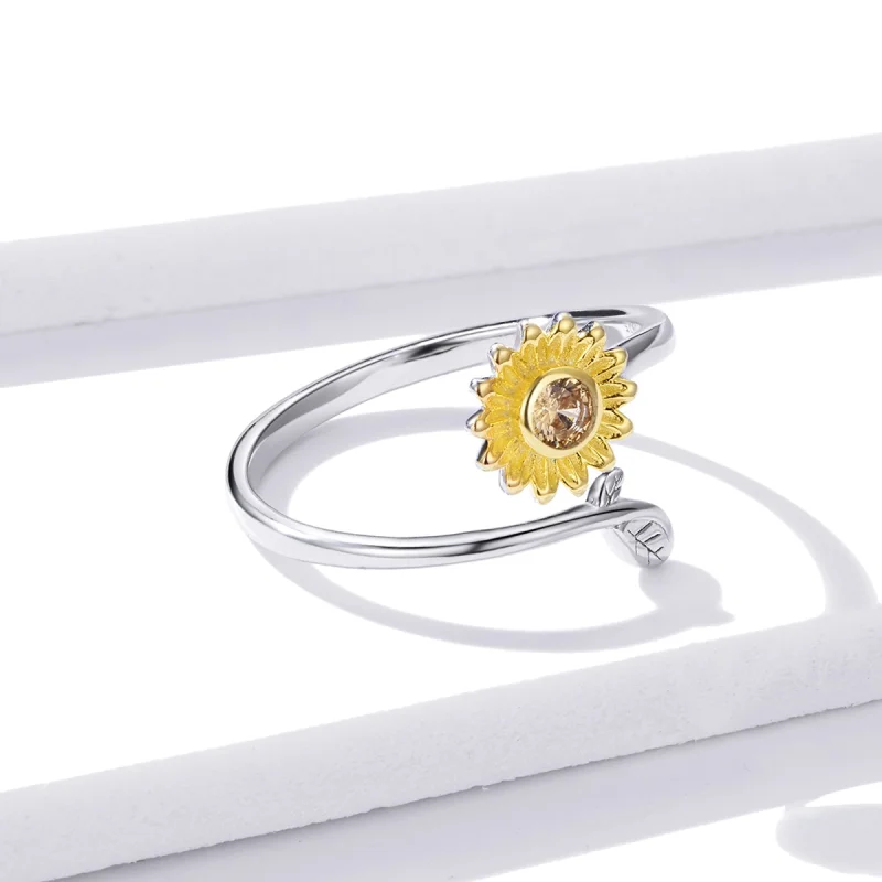 (imagem para) Pandora Style Fresh Daisy Open Ring - BSR127 - Visualizar 4