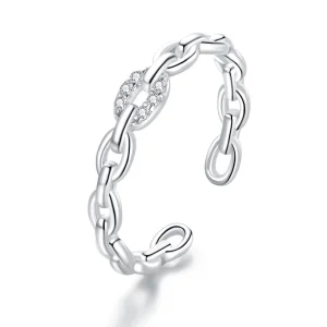 (imagem para) Pandora Style Geometric Chain Open Ring - BSR145