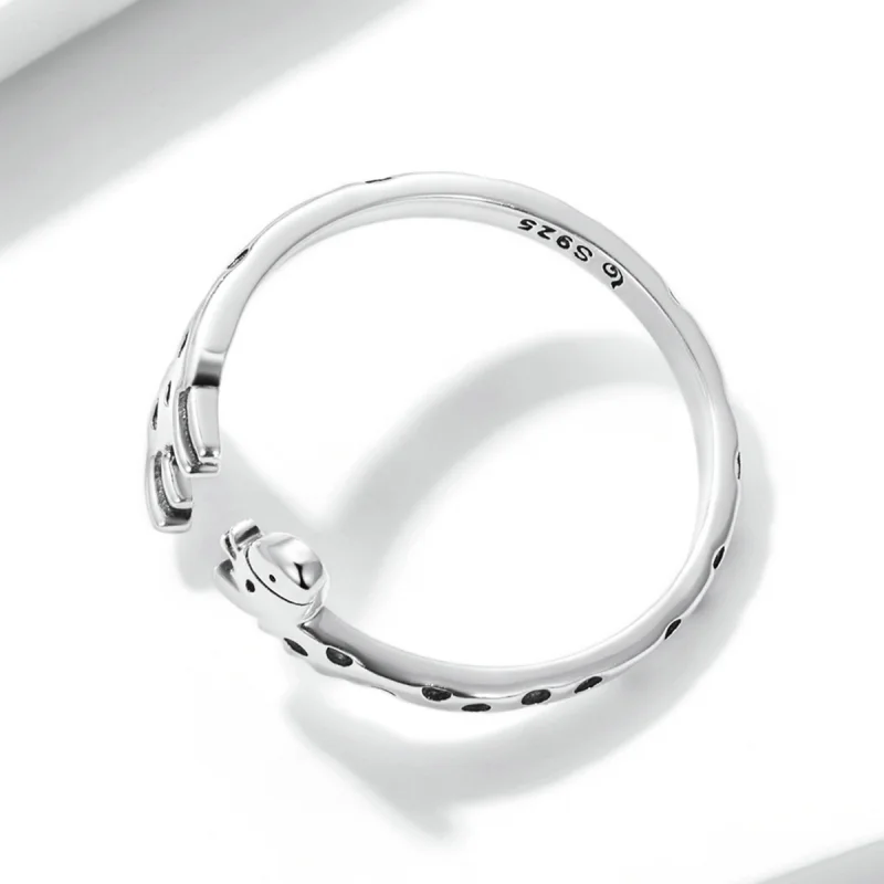 (imagem para) Pandora Style Giraffe Open Ring - BSR228 - Visualizar 4