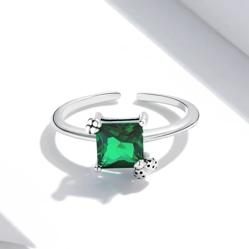 (imagem para) Pandora Style Green Zirconium Open Ring - SCR754 - Visualizar 4