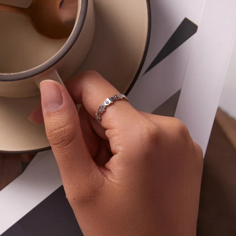 (imagem para) Pandora Style Hand of Fatima Open Ring - BSR237 - Visualizar 6