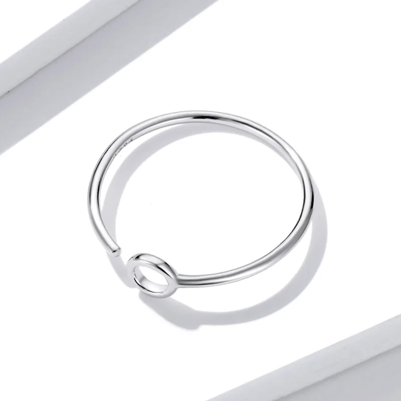 (imagem para) Pandora Style Little Circle Open Ring - BSR204 - Visualizar 2