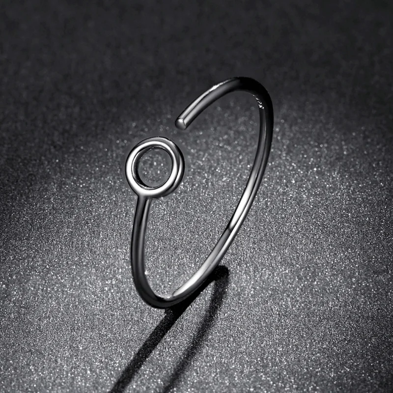 (imagem para) Pandora Style Little Circle Open Ring - BSR204 - Visualizar 5