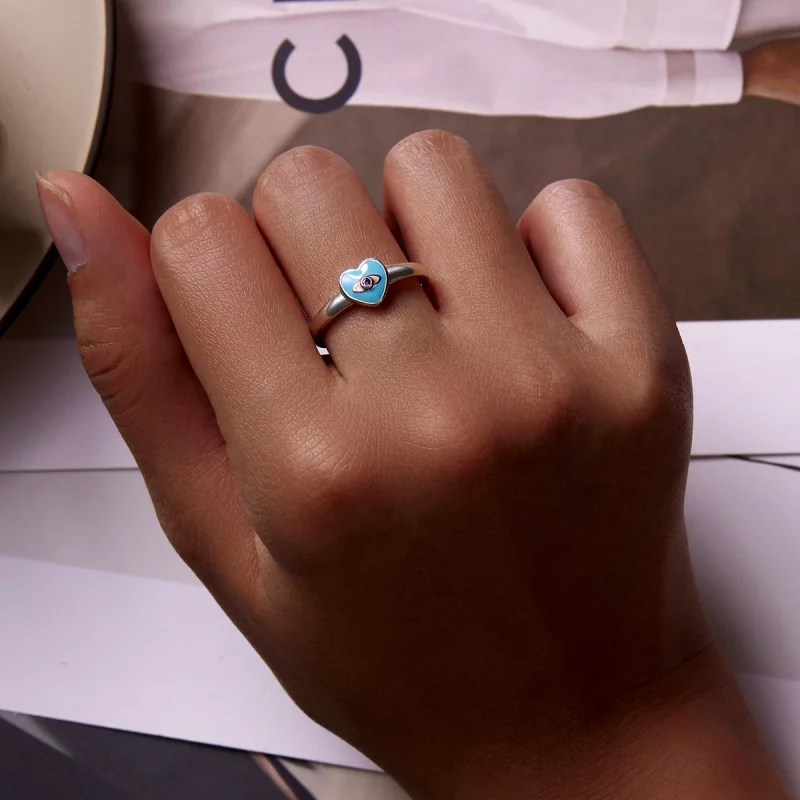 (imagem para) Pandora Style Love Devil Eyes Open Ring - SCR806 - Visualizar 7