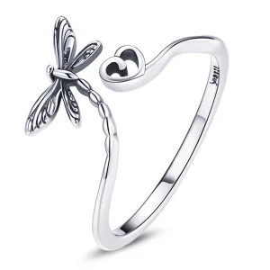 (imagem para) Pandora Style Love Dragonfly Open Ring - SCR734