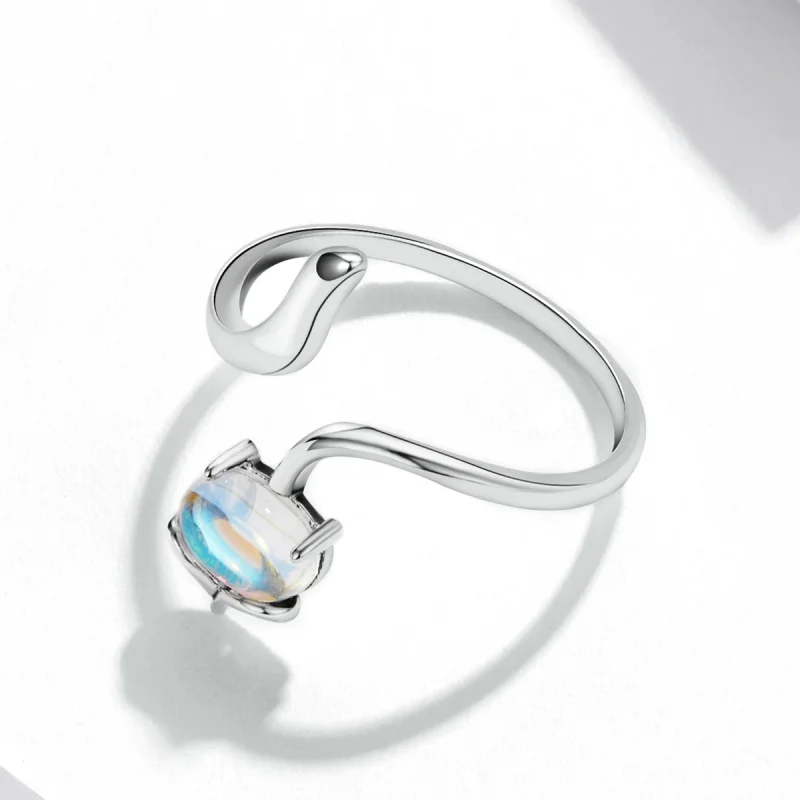 (imagem para) Pandora Style Moonstone Fox Open Ring - SCR756 - Visualizar 4