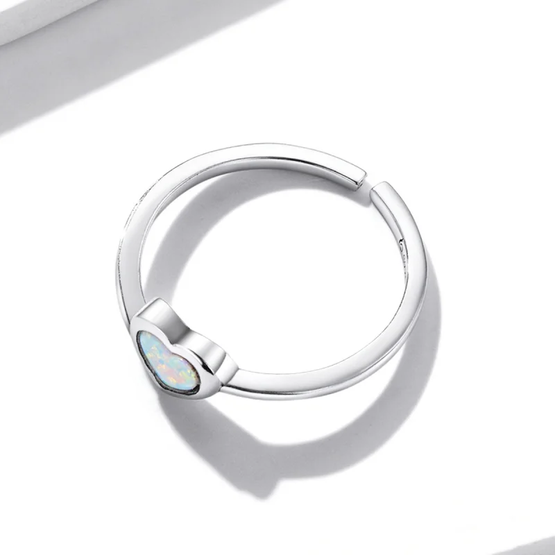 (imagem para) Pandora Style Opal Love Open Ring - BSR234 - Visualizar 3