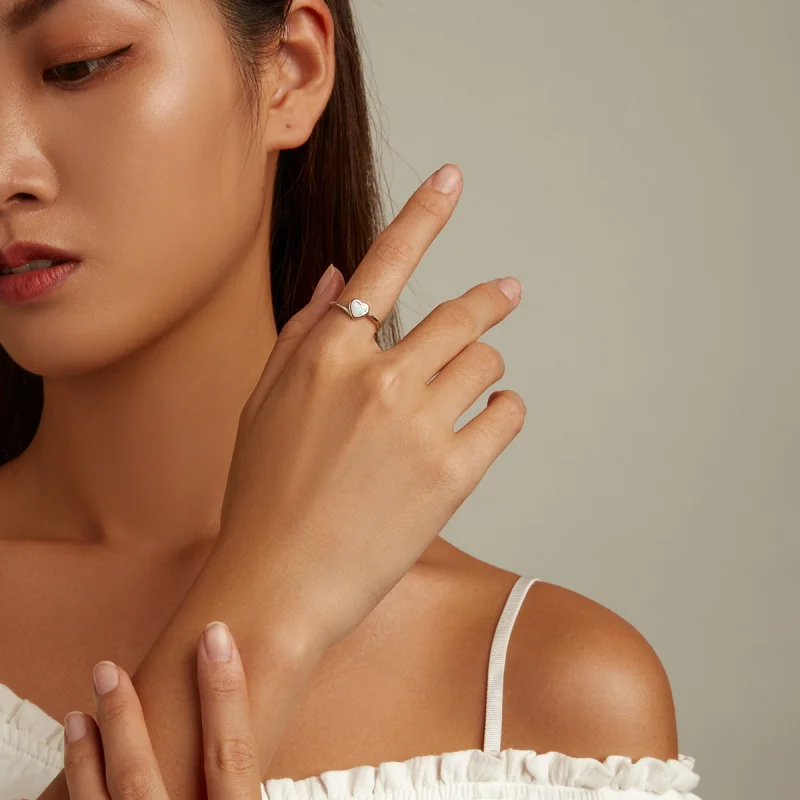 (imagem para) Pandora Style Opal Love Open Ring - BSR234 - Visualizar 6