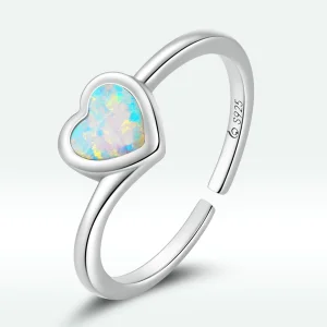 (imagem para) Pandora Style Opal Love Open Ring - BSR234