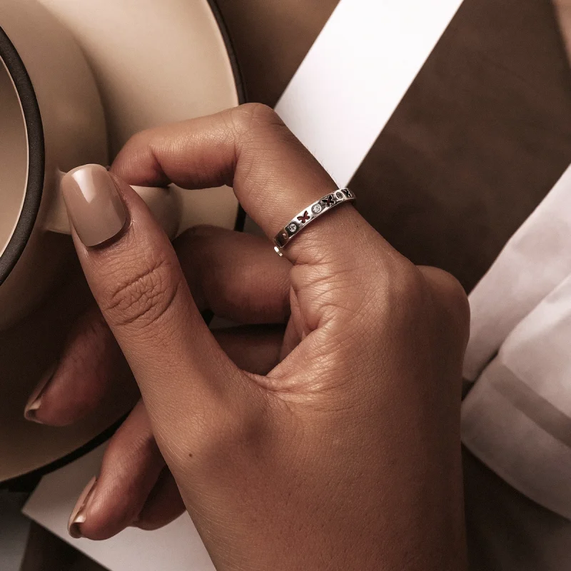 (imagem para) Pandora Style Openwork Butterfly Open Ring - SCR764 - Visualizar 5