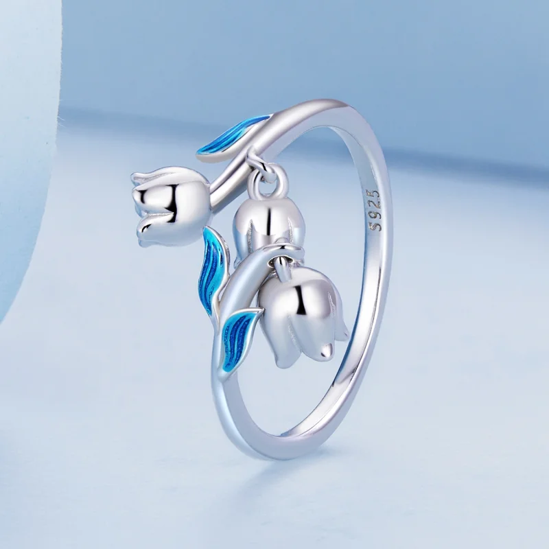 (imagem para) Pandora Style Orchid Open Ring - BSR287 - Visualizar 2
