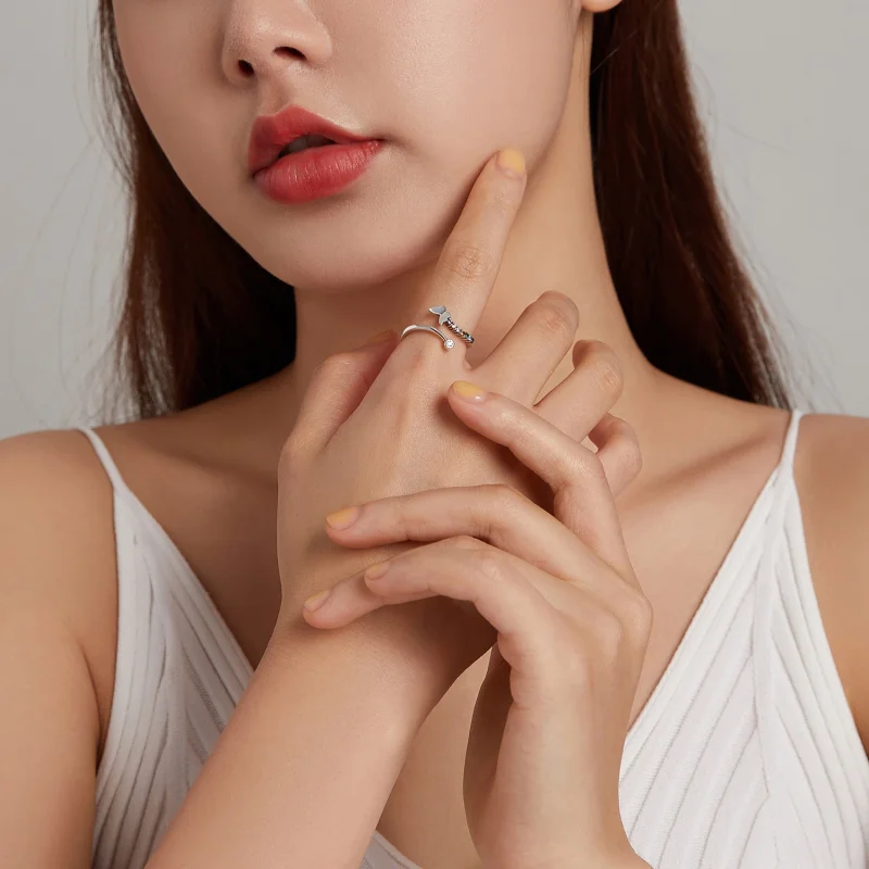 (imagem para) Pandora Style Rainbow Butterfly Open Ring - SCR730 - Visualizar 7