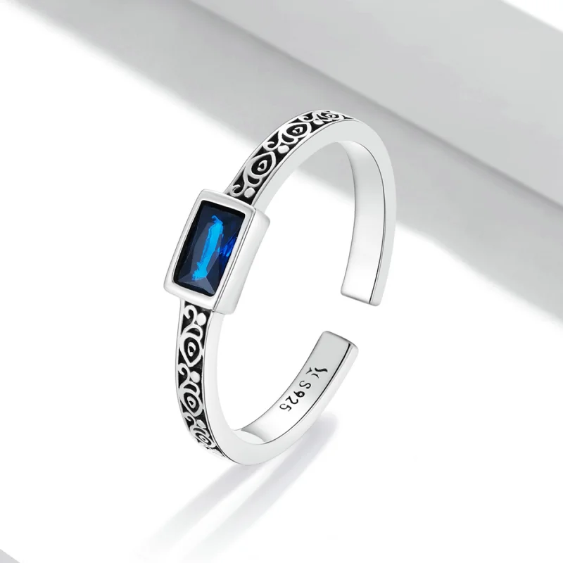 (imagem para) Pandora Style Retro Pattern - Zirconium Open Ring - SCR768 - Visualizar 2