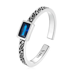 (imagem para) Pandora Style Retro Pattern - Zirconium Open Ring - SCR768