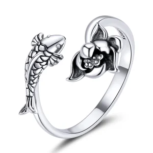 (imagem para) Pandora Style Ruffled Koi Open Ring - BSR201