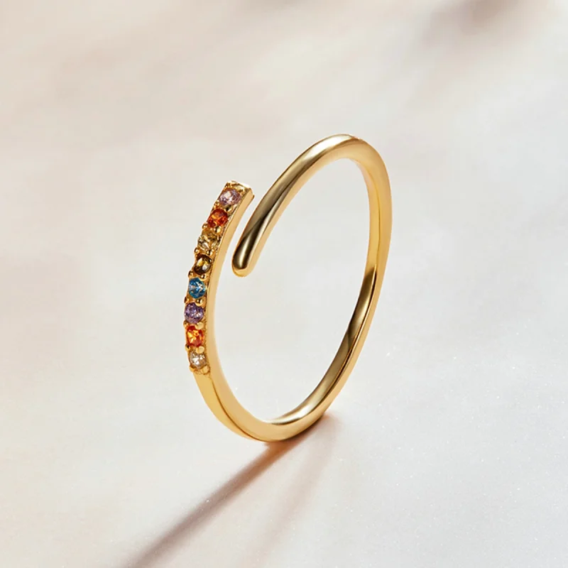 (imagem para) Pandora Style Simple Cubic Zirconia Open Ring - SCR748 - Visualizar 2