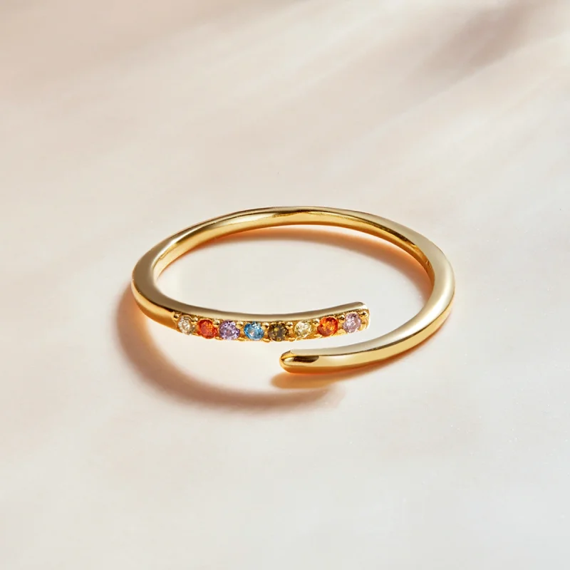 (imagem para) Pandora Style Simple Cubic Zirconia Open Ring - SCR748 - Visualizar 3