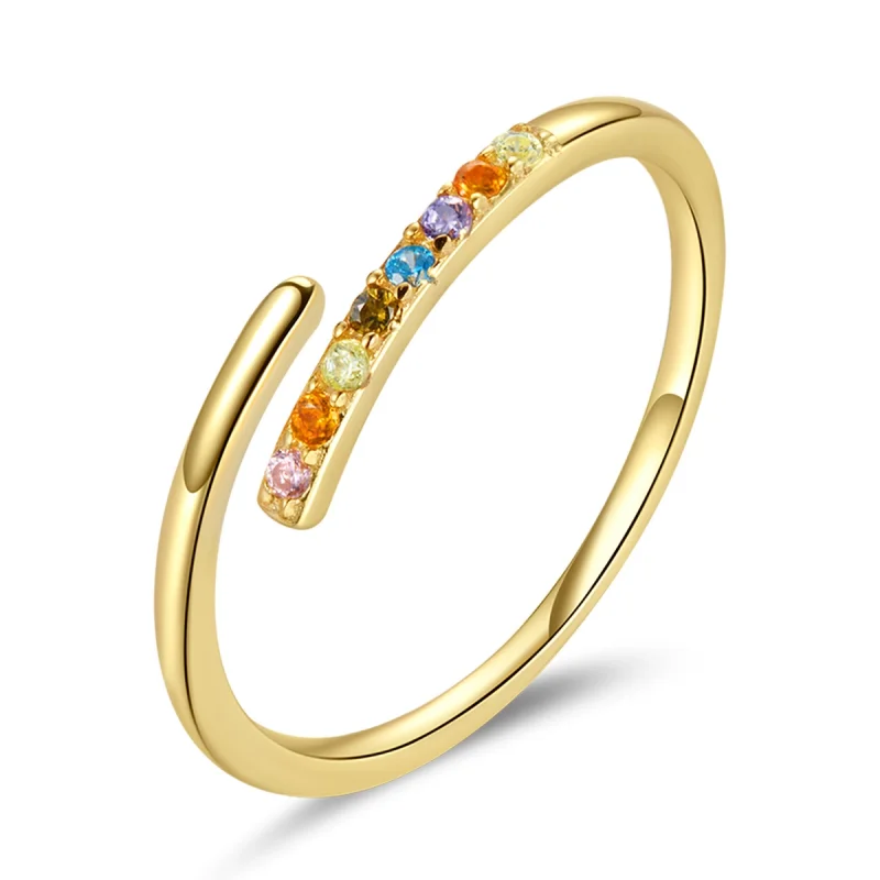 (imagem para) Pandora Style Simple Cubic Zirconia Open Ring - SCR748