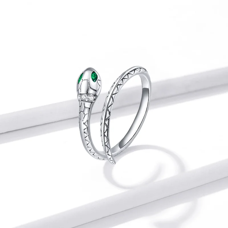 (imagem para) Pandora Style Snake Open Ring - BSR169 - Visualizar 2