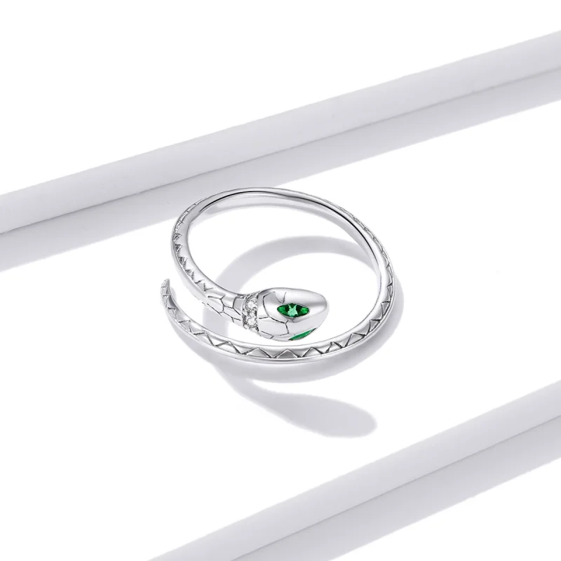(imagem para) Pandora Style Snake Open Ring - BSR169 - Visualizar 3