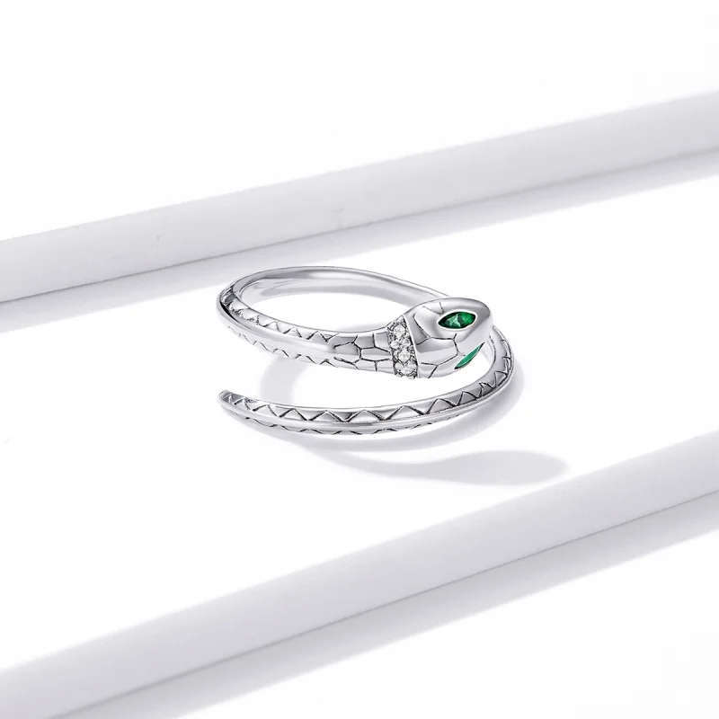 (imagem para) Pandora Style Snake Open Ring - BSR169 - Visualizar 4