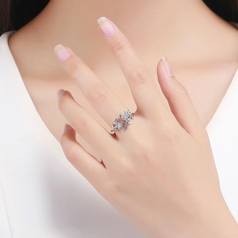 (imagem para) Pandora Style Spring Spirit Open Ring - BSR025 - Visualizar 5
