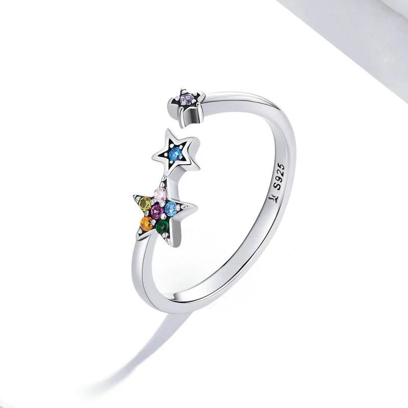 (imagem para) Pandora Style Star Open Ring - SCR769 - Visualizar 2