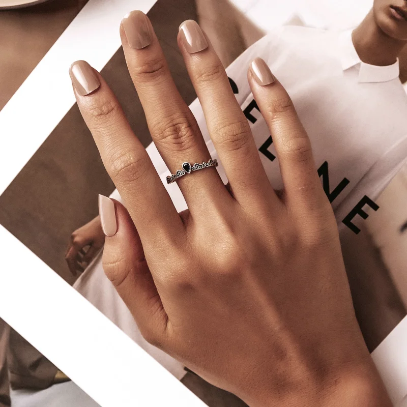 (imagem para) Pandora Style Vintage Pattern - Water Drops Open Ring - SCR767 - Visualizar 5