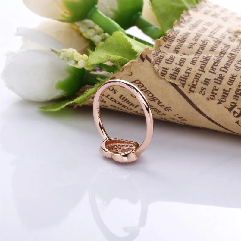 (imagem para) Anel PANDORA ROSETM Combinável Moldura Mini Coração - 186550CZ - Visualizar 4