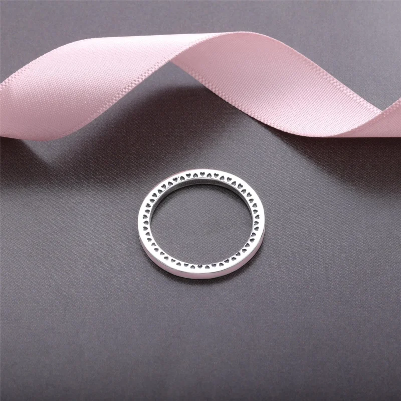 (imagem para) Anel Corações Radiantes PANDORA Orquídea - 191011NCC - Visualizar 2