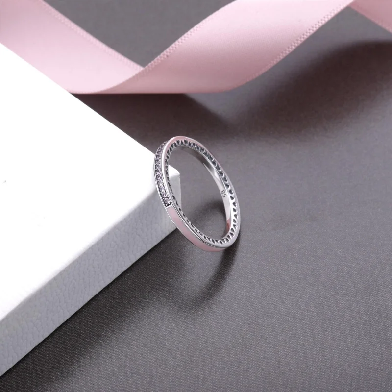 (imagem para) Anel Corações Radiantes PANDORA Orquídea - 191011NCC - Visualizar 3