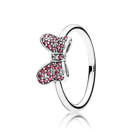 (imagem para) Anel PANDORA de prata Disney, Arco Espumante de Minnie