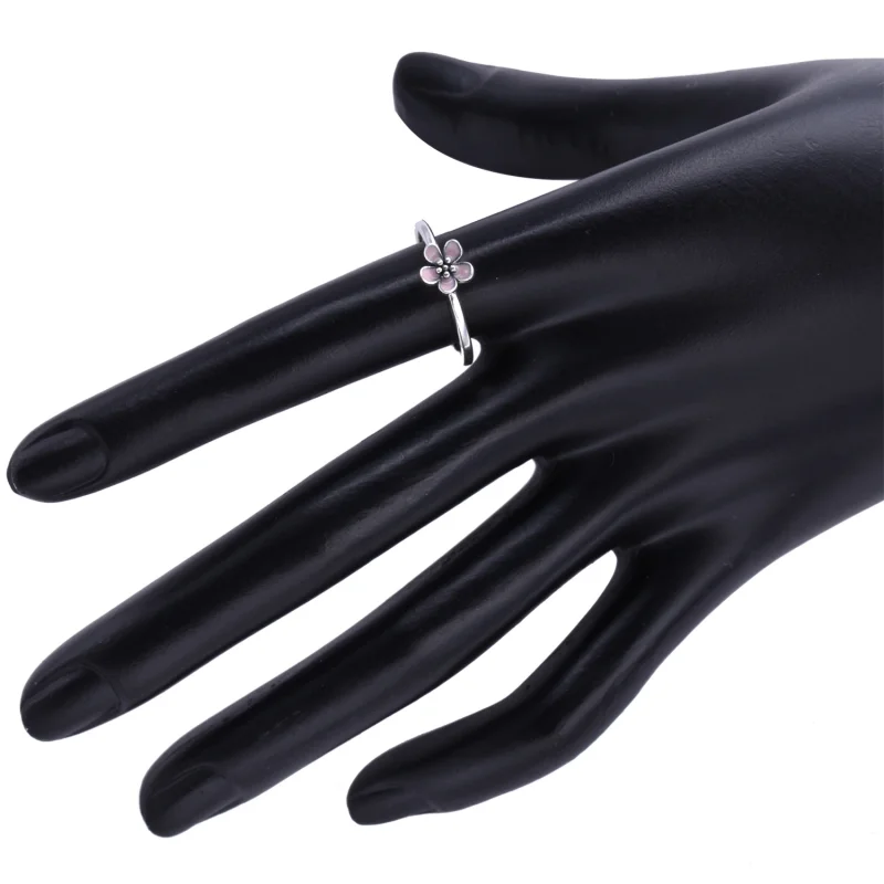 (imagem para) Anel PANDORA de Prata e esmalte rosa - 190879EN40 - Visualizar 4