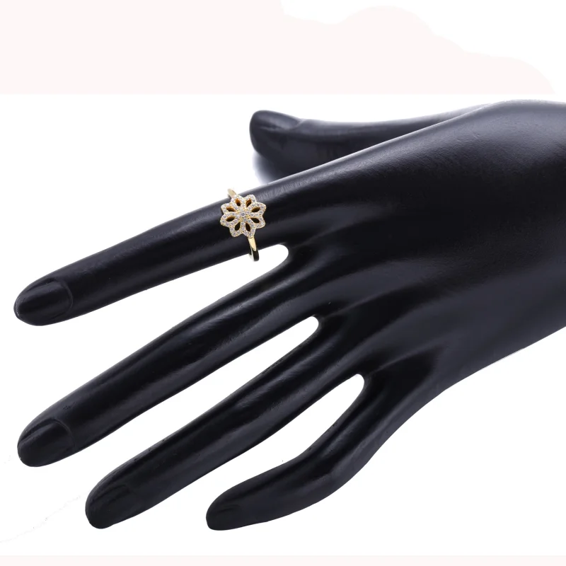 (imagem para) Anel PANDORA de Ouro Luz da Flor - 150182CZ - Visualizar 3